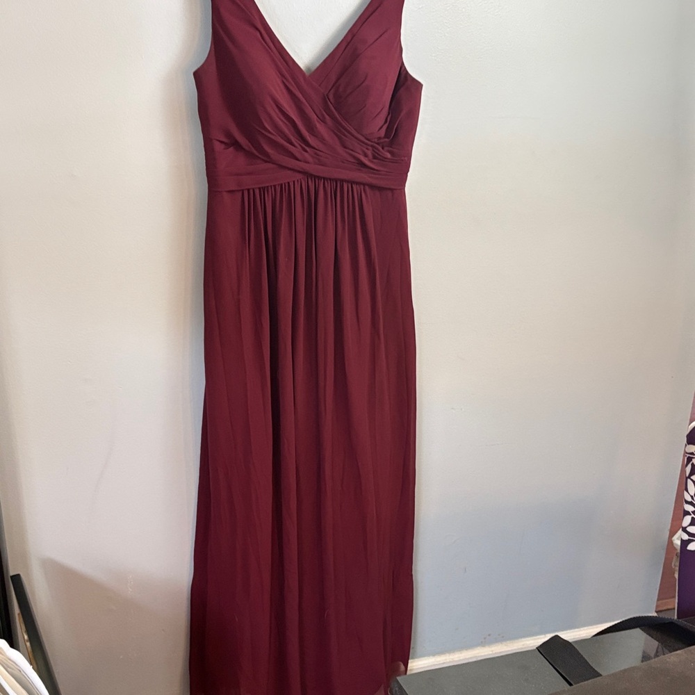 Bill Levkoff Deep Red Maxi Dress